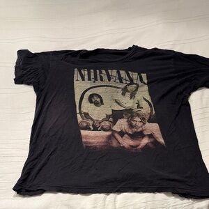 Nirvana Black Graphic Tee - Short Sleeve